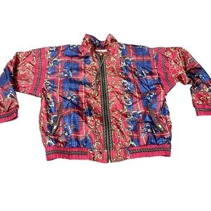 Vintage Westbound Colorful Baroque Zip 80’s Windbreaker Size M Unisex ROC Taiwan
